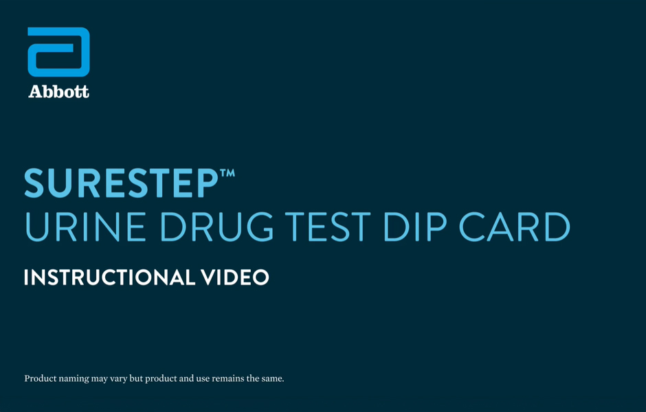 SureStep Urine Test Drug Screen Dip Card Training Video