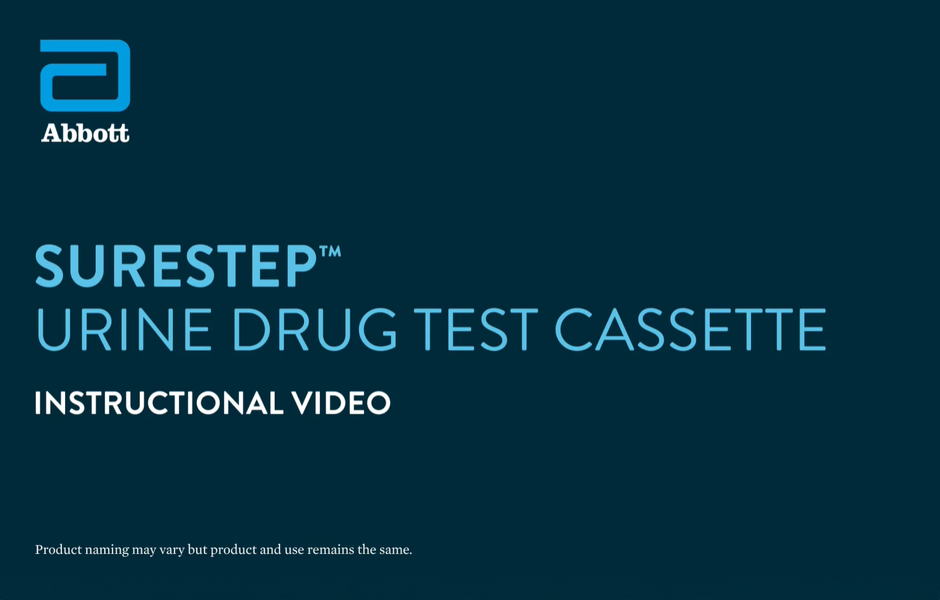 SureStep Urine Test Drug Screen Cassette Instructional Video